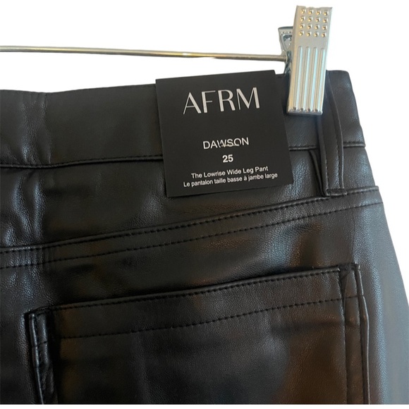 AFRM Dawson Wide Leg Leather Jean - Picture 6 of 7